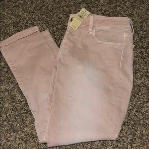 Blush cropped jegging jeans